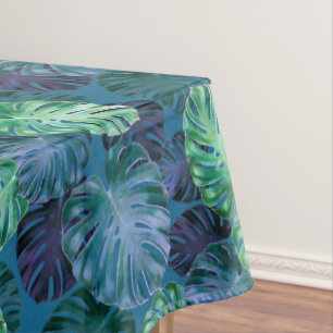 Tropical Monstera Leaves Tablecloth