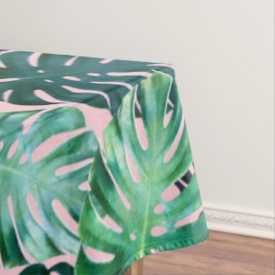 Tropical Monstera Leaves Tablecloth