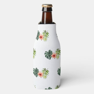 Tropical Monstera Palm Bridal Shower Bottle Cooler