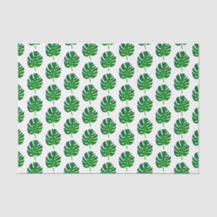 Tropical Monstera palm tree leaf Tissue Paper