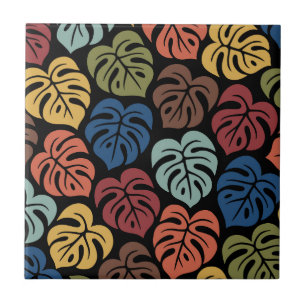 Tropical Monstera Pattern Tile