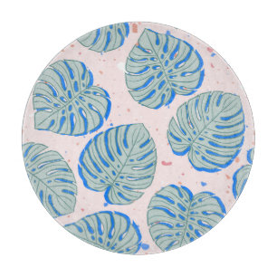 Tropical Monstera: Terrazzo Vintage Pattern Cutting Board