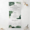 Tropical Monstera Wedding Tri-Fold Invitations