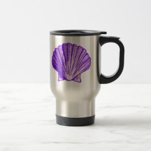 Tropical Moonlight Purple Sea Shell Mug