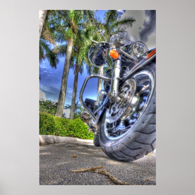 Tropical Motorcycle Poster (Front)