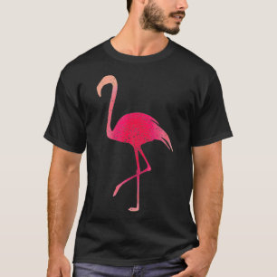 Tropical Multi Pink Distressed Flamingo Silhouette T-Shirt