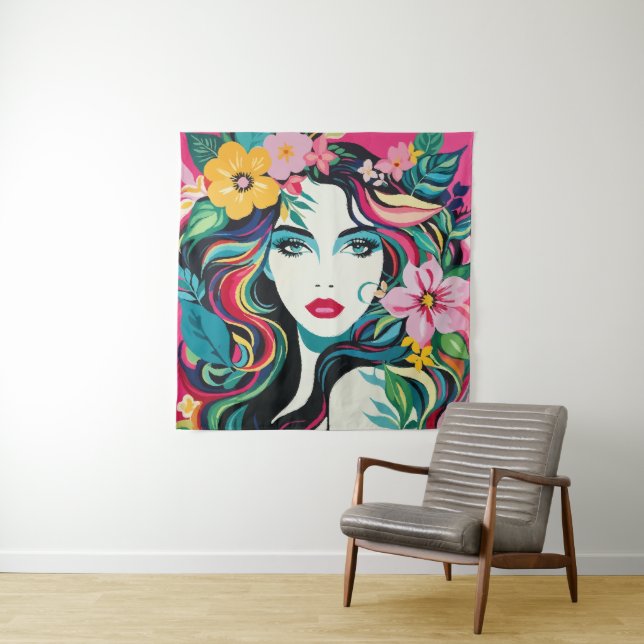 Tropical Muse Tapestry (In Situ)