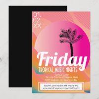 Tropical Music Nights Promotional Club Flyer