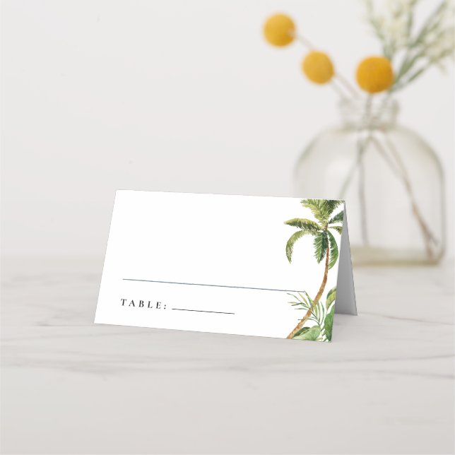 Tropical Name Card Place Cards (Front)