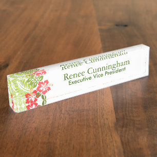 Tropical Nameplate for Your Office