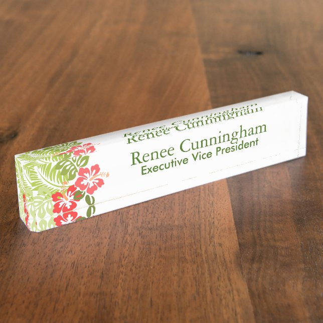 Tropical Nameplate for Your Office (Side)