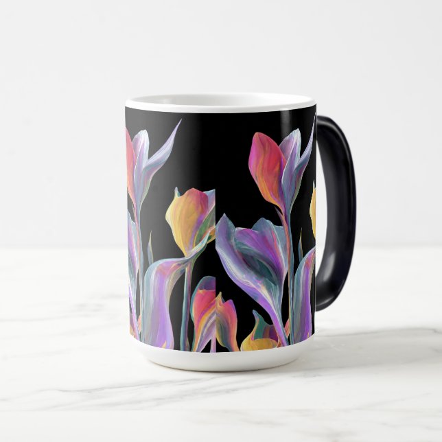 Tropical Nature Leaf Pattern Tea Cup (Front Right)