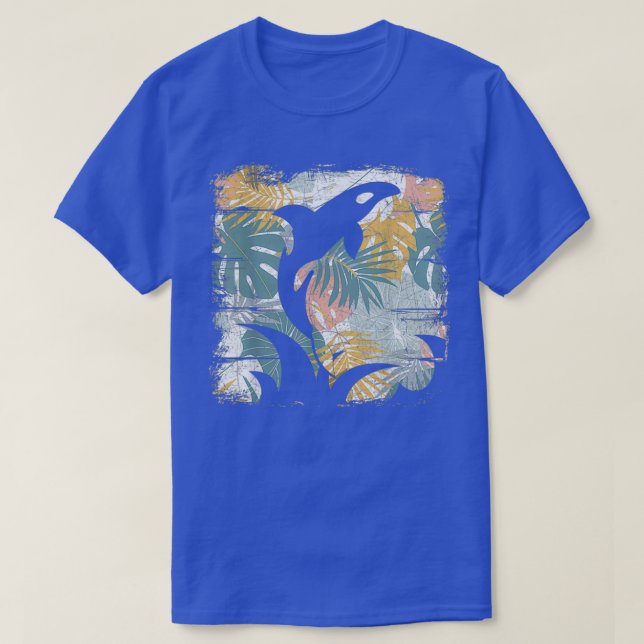 Tropical Nature Pattern Exotic Summer Vacation Wha T-Shirt (Design Front)