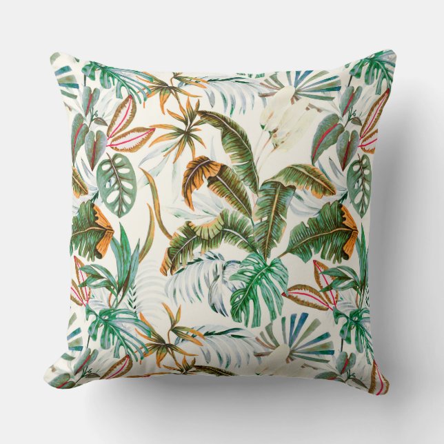 Tropical nature throw pillow (Front)