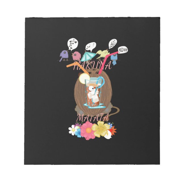 Tropical Nature's Bounty" Coconut Lemonade Art Notepad (Front)