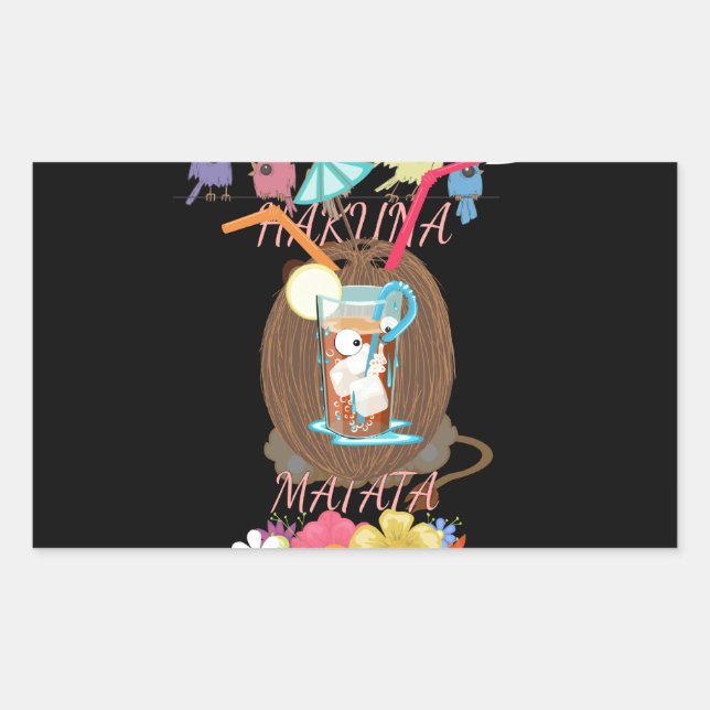 Tropical Nature's Bounty" Coconut Lemonade Art Sticker (Front)