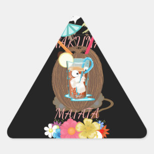 Tropical Nature's Bounty" Coconut Lemonade Art Triangle Sticker