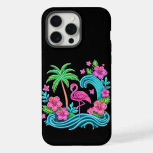 Tropical Neon Flamingo iPhone 15 Pro Max Case