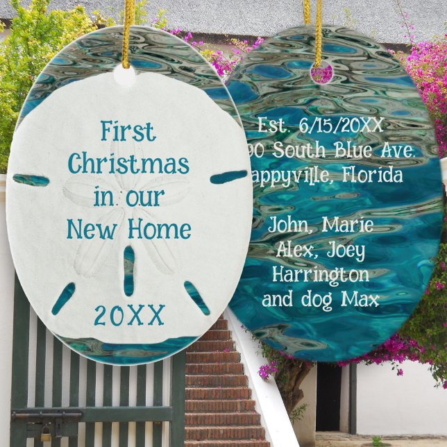 Tropical New Home Established Christmas Ceramic Ornament (Creator Uploaded)
