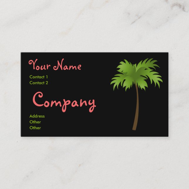 Tropical Night Business Card (Front)
