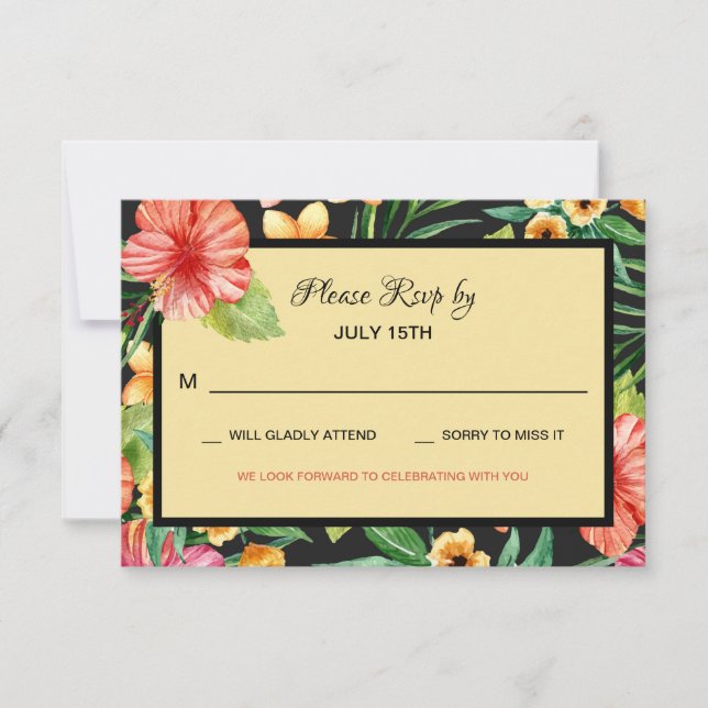 Tropical Night RSVP Card (Front)