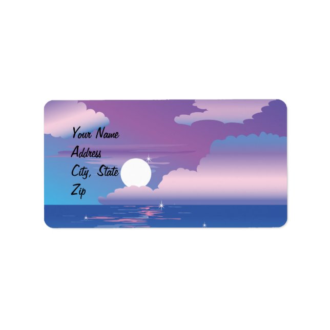 Tropical Night  Wedding  Avery Label (Front)