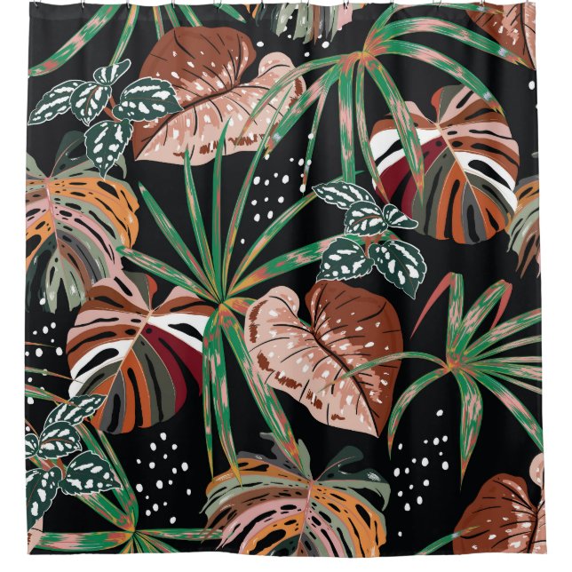 Tropical Noir: Dark Exotic Forest Pattern (Front)