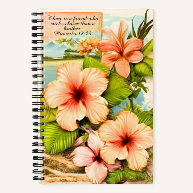 Tropical Notebook Proverbs 18:24 (Front)