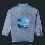 Tropical Oasis Denim Jacket: Palm Trees & Resort  Denim Jacket<br><div class="desc">Tropical Oasis Denim Jacket: Palm Trees & Resort Denim Jacket "Dive into a tropical escape with our Tropical Oasis Denim Jacket, featuring a stunning ocean view with palm trees and a luxurious resort backdrop. Perfect for those who love to bring a touch of paradise wherever they go." "her birthday, mother's...</div>