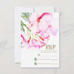 Tropical Oasis Rose Vert Floral Hawaïen RSVP