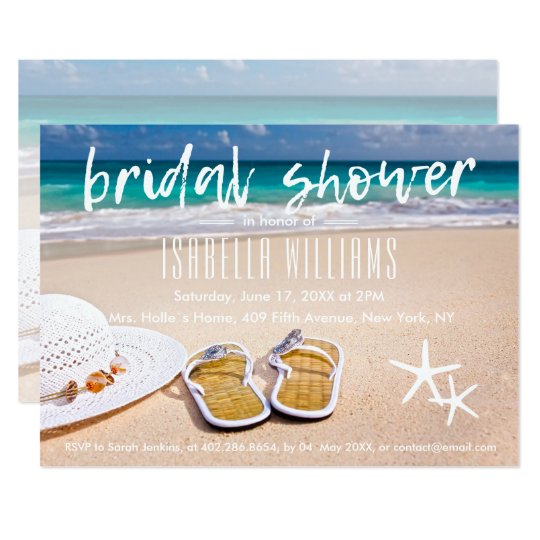 Tropical Ocean Beach Bridal Shower Card