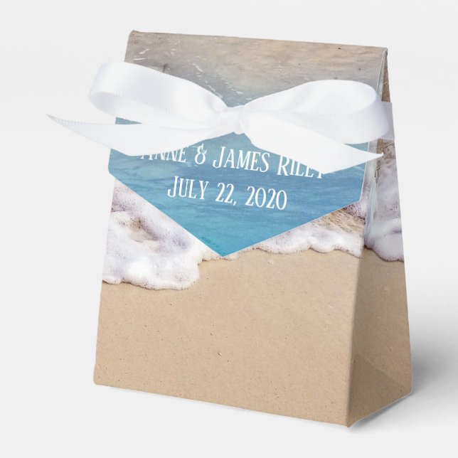 Tropical Ocean Beach Favor Box (Front Side)
