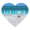 Tropical Ocean Beach Sand Heart Wedding Sticker