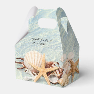 Tropical Ocean Beach Seashell Wedding Favour Box