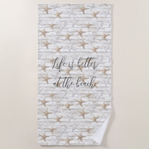 Tropical Ocean Beach Starfish Beach Towel