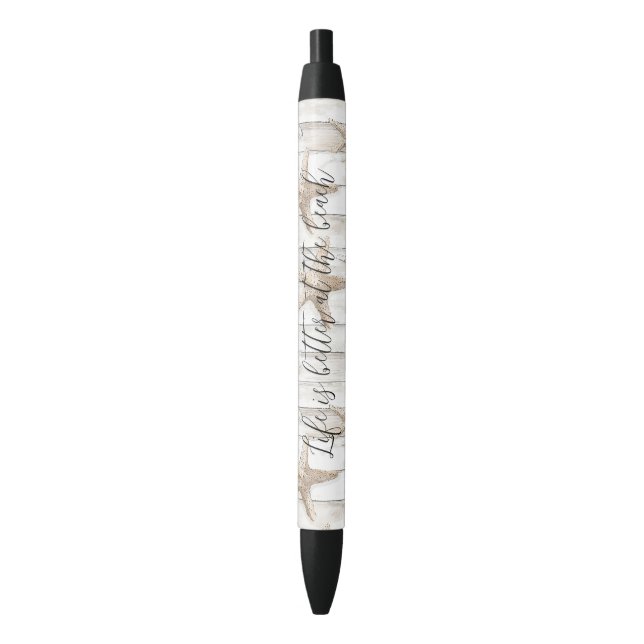 Tropical Ocean Beach Starfish  Black Ink Pen (Front Vertical)