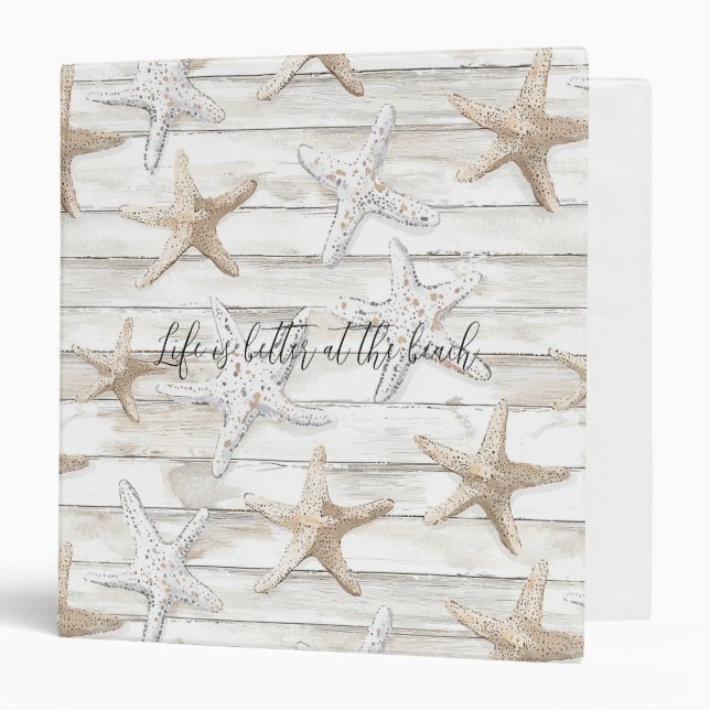 Tropical Ocean Beach Starfish personalized quote Binder (Front/Inside)