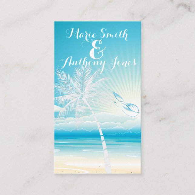 TROPICAL OCEAN DREAMS Website Wedding Card (Front)