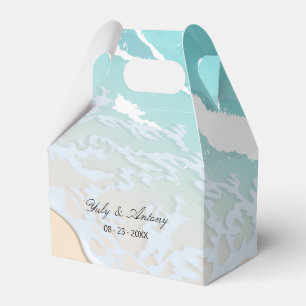 Tropical Ocean Island Wedding Party Gift  Favor Box