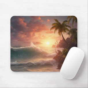 Tropical Ocean Morning Mouse Pad