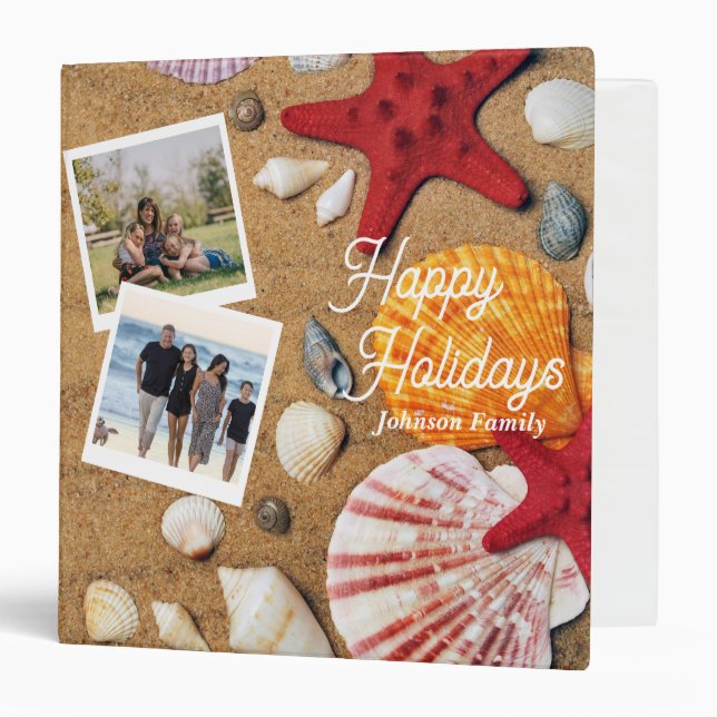 Tropical ocean nautical coastal summer vacation binder (Front/Inside)