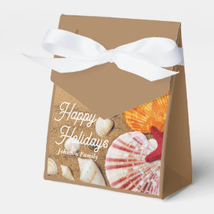 Tropical ocean nautical coastal summer vacation favor box