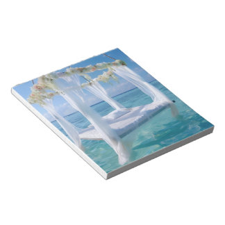 Tropical Ocean Paradise Dreamy Canopy Bed Notepad 