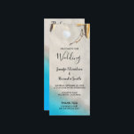 Tropical ocean sand beach starfish wedding program<br><div class="desc">Tropical ocean sand beach starfish wedding ceremony Program.
You can add your own text to personalize.</div>