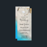 Tropical ocean sand beach starfish wedding program<br><div class="desc">Tropical ocean sand beach starfish wedding ceremony Program.
You can add your own text to personalize.</div>