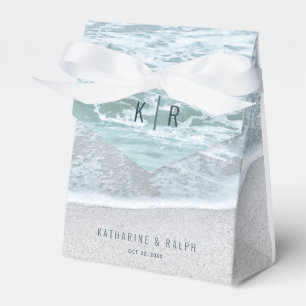 Tropical Ocean & Sandy Beach Wedding Favor Box