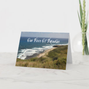Tropical Ocean Sea Beach Sand Surf Nature Card