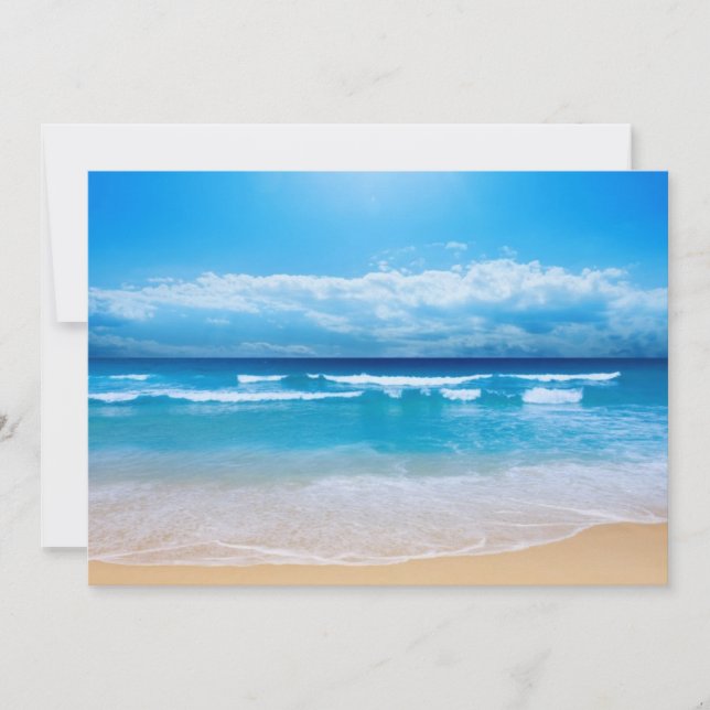 Tropical Ocean View Invitation (Front)