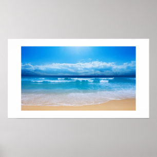 Tropical Ocean View Poster Print