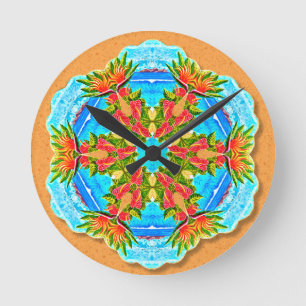 Tropical Oceans Round Clock